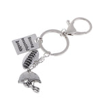 Maxbell 1 Pcs Novelty Metal Key Rings Chain Charms Rugby Union