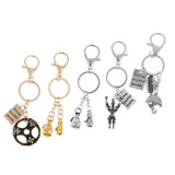 Maxbell 1 Pcs Novelty Metal Key Rings Chain Charms Rugby Union
