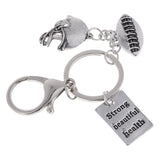Maxbell 1 Pcs Novelty Metal Key Rings Chain Charms Rugby Union