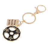 Maxbell 1 Pcs Novelty Metal Key Rings Chain Charms Drop Weight Rectangular