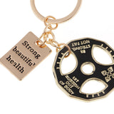 Maxbell 1 Pcs Novelty Metal Key Rings Chain Charms Drop Weight Rectangular