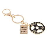 Maxbell 1 Pcs Novelty Metal Key Rings Chain Charms Drop Weight Rectangular