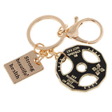 Maxbell 1 Pcs Novelty Metal Key Rings Chain Charms Drop Weight Rectangular