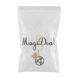 Maxbell 1 Pcs Novelty Metal Key Rings Chain Charms Drop Weight Rectangular