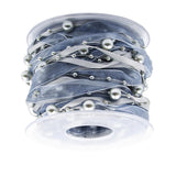 Maxbell 10 Meters Pearl Beads Sheer Lace Trim Ribbon for DIY Wedding Decoration Grey