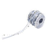 Maxbell 10 Meters Pearl Beads Sheer Lace Trim Ribbon for DIY Wedding Decoration Grey