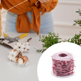Maxbell 10 Meters Pearl Beads Sheer Lace Trim Ribbon for DIY Wedding Decoration Pink