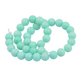 Maxbell 1 Strand of 15inch Natural Blue Amazonite Loose Gemstone Round Beads 10mm