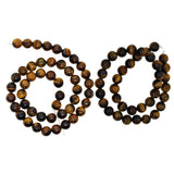 Maxbell 1String Round Natural Gemstone Bead Tiger Eye Loose Bead Jewelry Making 10mm