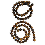 Maxbell 1String Round Natural Gemstone Bead Tiger Eye Loose Bead Jewelry Making 10mm