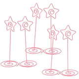 Max 6 Pack Tall Table Number Cards Photo Holder Paper Menu Clips, (Pink) Brids
