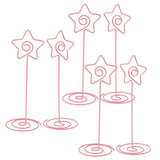 Max 6 Pack Tall Table Number Cards Photo Holder Paper Menu Clips, (Pink) Brids