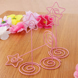 Max 6 Pack Tall Table Number Cards Photo Holder Paper Menu Clips, (Pink) Brids
