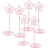 Max 6 Pack Tall Table Number Cards Photo Holder Paper Menu Clips, (Pink) Brids