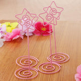 Max 6 Pack Tall Table Number Cards Photo Holder Paper Menu Clips, (Pink) Brids