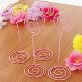 Max 6 Pack Tall Table Number Cards Photo Holder Paper Menu Clips, (Pink) Round