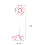 Max 6 Pack Tall Table Number Cards Photo Holder Paper Menu Clips, (Pink) Round