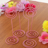 Max 6 Pack Tall Table Number Cards Photo Holder Paper Menu Clips, (Pink) Round