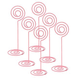 Max 6 Pack Tall Table Number Cards Photo Holder Paper Menu Clips, (Pink) Round