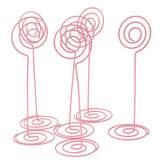 Max 6 Pack Tall Table Number Cards Photo Holder Paper Menu Clips, (Pink) Round