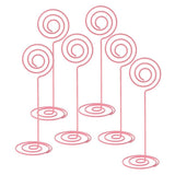Max 6 Pack Tall Table Number Cards Photo Holder Paper Menu Clips, (Pink) Round