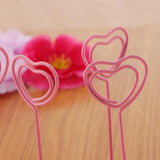 Max 6Pcs 85mm Heart Shaped Tall Table Number Cards Photo Holder Paper Menu Clips