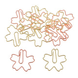 Max 12x Sakura Shape Paper Clip Creative Metal Bookmark Office School Stationery