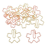 Max 12x Sakura Shape Paper Clip Creative Metal Bookmark Office School Stationery