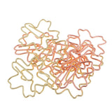 Max 12x Sakura Shape Paper Clip Creative Metal Bookmark Office School Stationery