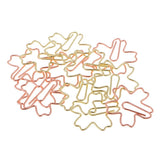 Max 12x Sakura Shape Paper Clip Creative Metal Bookmark Office School Stationery