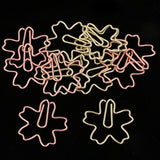 Max 12x Sakura Shape Paper Clip Creative Metal Bookmark Office School Stationery