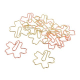 Max 12x Sakura Shape Paper Clip Creative Metal Bookmark Office School Stationery