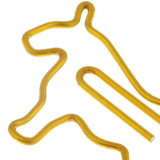 Max 8 Pieces Gold Metal Horse Shape Paper Clips Office Bookmarks Stationery
