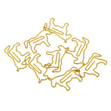 Max 8 Pieces Gold Metal Horse Shape Paper Clips Office Bookmarks Stationery