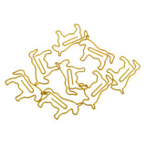 Max 8 Pieces Gold Metal Horse Shape Paper Clips Office Bookmarks Stationery