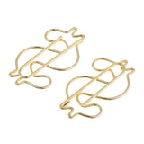 Max 8 Pcs Metal Metal Paper Clip Hand Account Bookmark Stationery Dollar Sign
