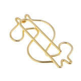 Max 8 Pcs Metal Metal Paper Clip Hand Account Bookmark Stationery Dollar Sign