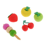 Max 16Pcs Fruits Pencil Erasers Kids School Stationery Supplies Xmas Party Gifts