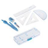 Max Compass Geometry Kit Math Set 7 Pcs for Students with Plastic Carrying Case