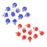 Maxbell 10x Clear Resin Polygon Crystal Pendants Jewelry Making Charms red