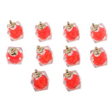 Maxbell 10x Clear Resin Polygon Crystal Pendants Jewelry Making Charms red