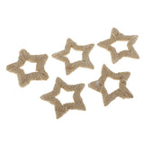 Maxbell 5 Piece Jute Cord Rope Charms Necklace Earrings Pendants Star 45x45mm