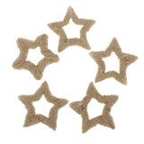 Maxbell 5 Piece Jute Cord Rope Charms Necklace Earrings Pendants Star 45x45mm