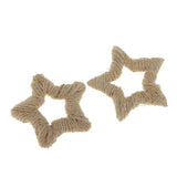 Maxbell 5 Piece Jute Cord Rope Charms Necklace Earrings Pendants Star 45x45mm