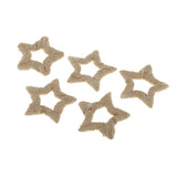 Maxbell 5 Piece Jute Cord Rope Charms Necklace Earrings Pendants Star 45x45mm