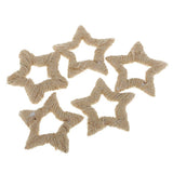 Maxbell 5 Piece Jute Cord Rope Charms Necklace Earrings Pendants Star 45x45mm