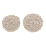Maxbell 5 Piece Jute Cord Rope Charms Necklace Earrings Pendants Beige Round 38x7mm