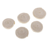 Maxbell 5 Piece Jute Cord Rope Charms Necklace Earrings Pendants Beige Round 38x7mm