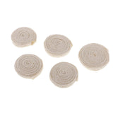 Maxbell 5 Piece Jute Cord Rope Charms Necklace Earrings Pendants Beige Round 38x7mm