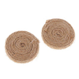 Maxbell 5 Piece Jute Cord Rope Charms Necklace Earrings Pendants Brown Round 38x7mm